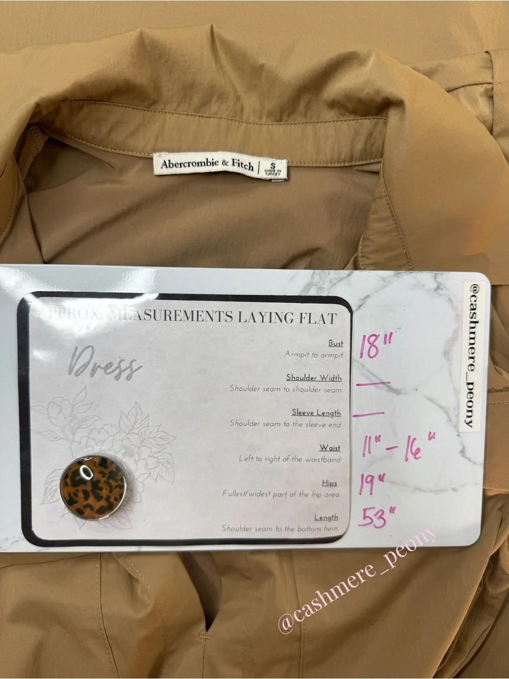 Abercrombie & Fitch Khaki Utility Safari Maxi Shirt Dress Small